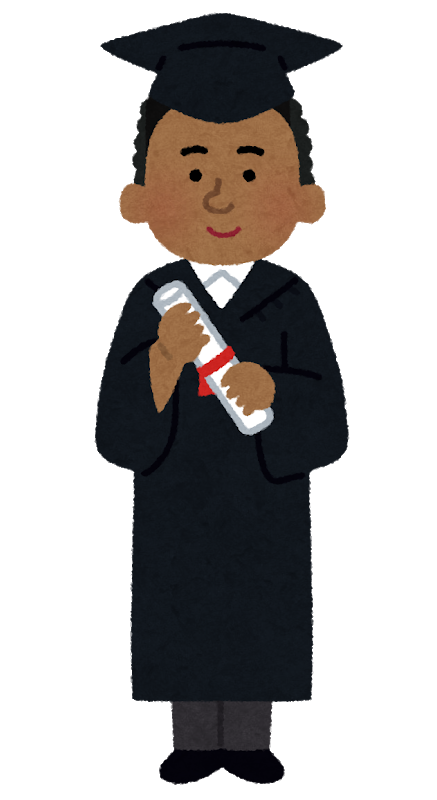 sotsugyou_graduation_gown_black_man