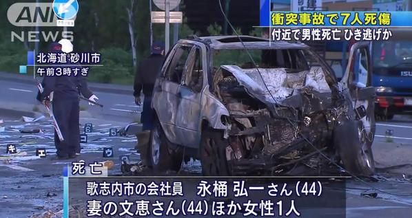 北海道砂川市の8人死傷交通事故の真相がヤバイ！？2ch「ひき逃げ事件で犯人逮捕しろ」「加害者は言い訳するやろな」【画像あり】