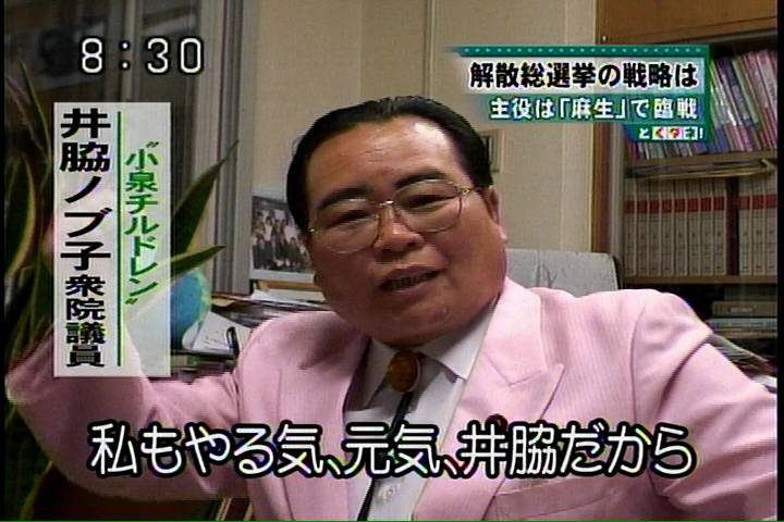 井脇ノブ子 性別 女 の現在ｗｗ性同一性障害説のある小泉チルドレンの1人が爆報フライデーで衝撃告白 昔 若い頃の画像あり Newsまとめもりー 2chまとめブログ