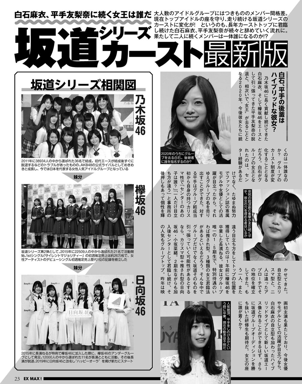雑誌に ただの闇 と称された3人の欅坂メンバーがこちら Akbフレンド