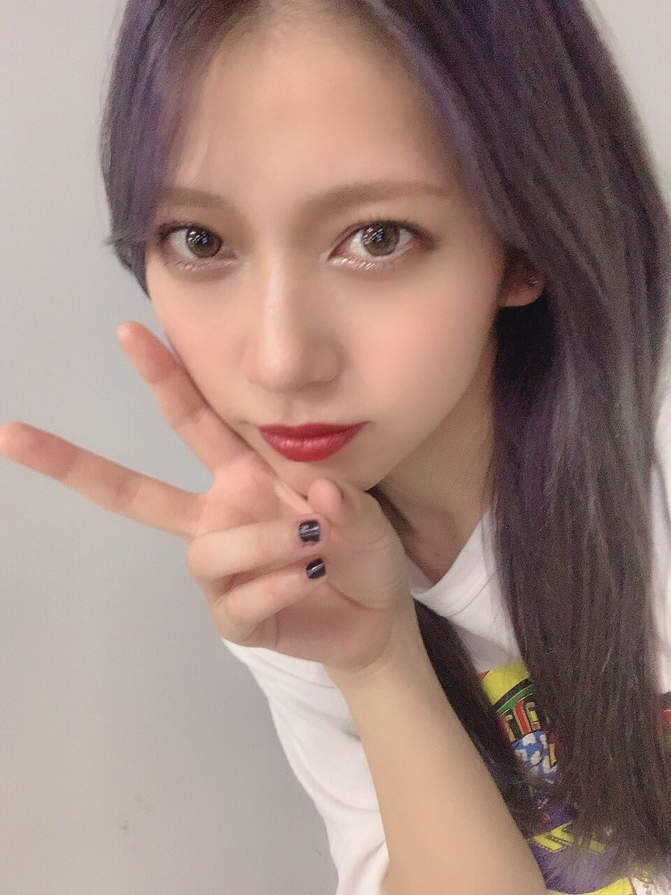 茂木 髪の毛紫グレー野郎になったよ Akbフレンド