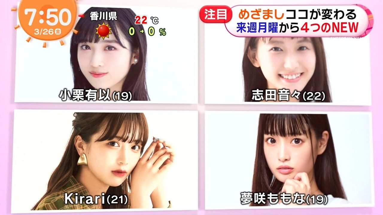 小栗有以 めざましテレビの新イマドキガールに Akbフレンド