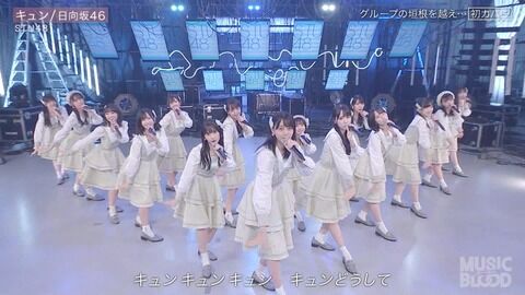 STU48がテレビで日向坂46の「キュン」を披露！