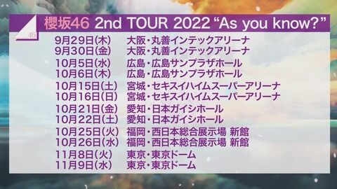 【速報】櫻坂46さん、東京ドーム公演開催決定！！！