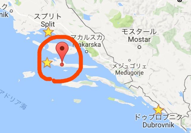 「クロアチア ブラチュ島 地図」の画像検索結果