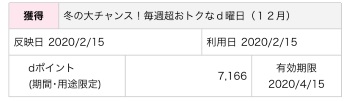 dポイントキャンペーン