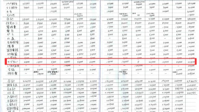 クレジットカード払いの家計簿のつけ方（引き落とし）