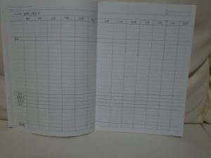 年間の家計簿の見本(記入例)基本項目の書き方