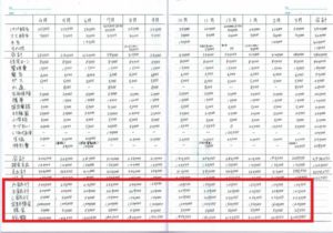 家計簿の貯金額2