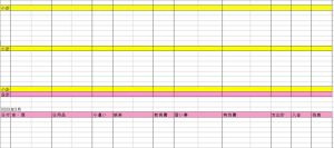 自作エクセル家計簿の作り方（画像）毎月の家計簿2