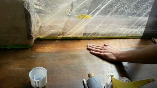 早良区百道まで出窓カウンター色あせ補修に行ってきました Sem Repair セムリペアの補修blog