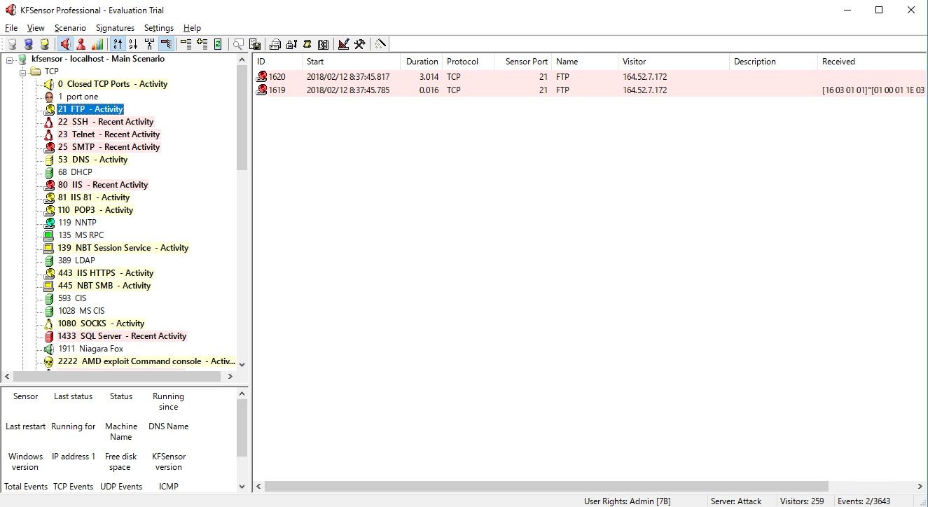 ハニーポット(KFSensor)をインタネットに半日ほど晒した結果 : pubinf