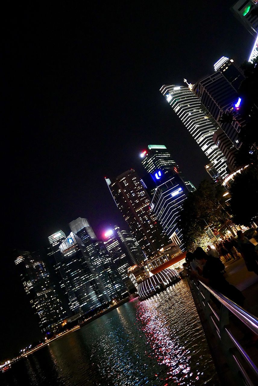 シンガポールで遊ぶ 1日目 シンガポールの夜景 マーライオンとともに ジャカルタ通信