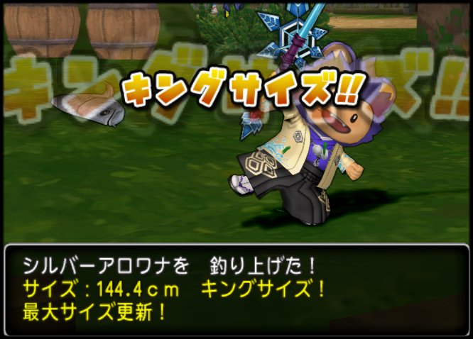シルバーアロワナのキングサイズ どらくえだいすき ドラクエ10