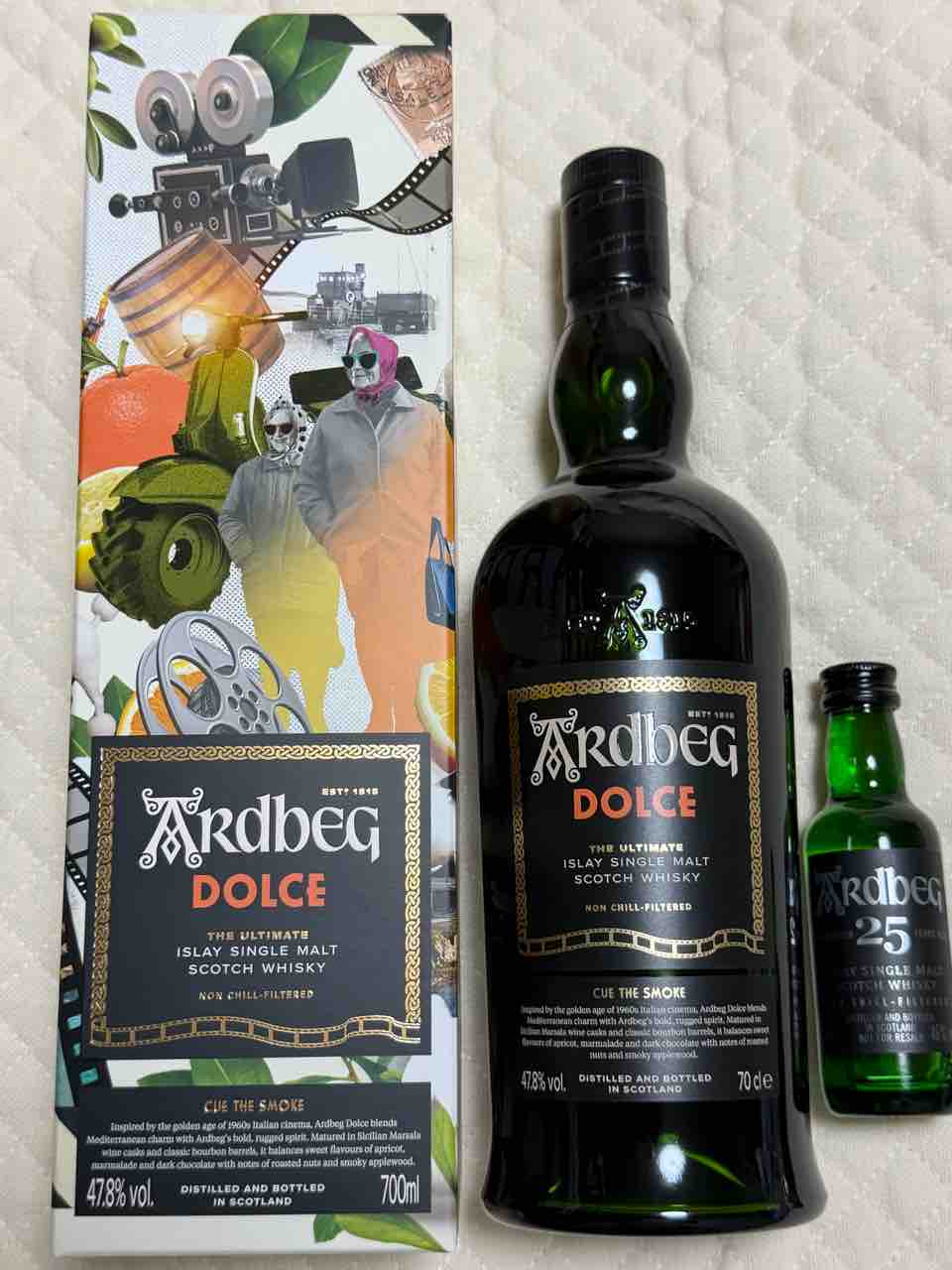 アードベッグドルチェと25年ミニボトル/ Ardbeg Dolce and 25years old