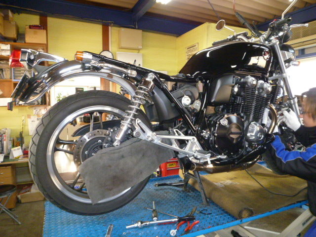 CB1100」「交換」「TSR 手曲げチタンフルエキゾースト アルミバレル