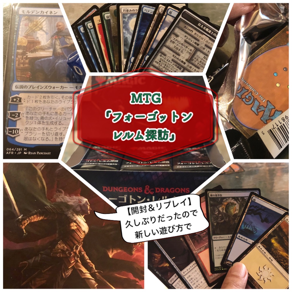 ブースター1つで遊んだmtg フォーゴットンレルム探訪 開封 リプレイ ある元心理カウンセラーのボードゲーム日記