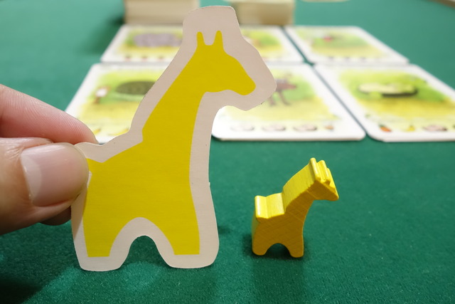 ボドゲ『フルーツジュース』のキリン駒