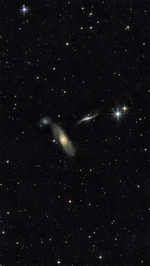 ☆06/29 25cm鏡LiveStack ①～三連銀河 Arp286(NGC5566他) : 星夜思