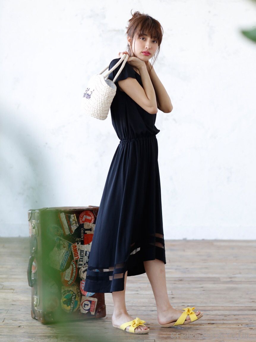 Ingni の エスパンディー裾シアーマキシワンピース おしゃれなゆかりのファッション談義 ｏｌ通勤服