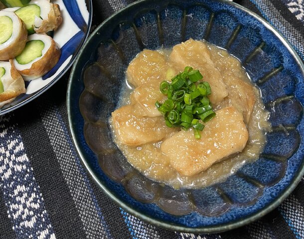 揚げ生麩のみぞれ煮 見た目は地味ですが とってもおいしいもっちもちおつまみ Super Slow Iegohan 毎日呑んでもダイエット ボディメイクおつまみ