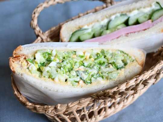 セロリのコールスローと卵のトーストサンド たっぷりのセロリで香りがいい 朝にぴったりのさわやかサンド Super Slow Iegohan 毎日呑んでもダイエット ボディメイクおつまみ