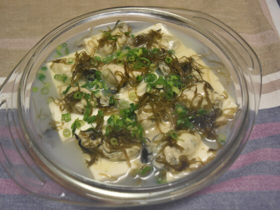 お豆腐とカキの酒蒸し お酒が進むうまみたっぷりおつまみ Super Slow Iegohan 毎日呑んでもダイエット ボディメイクおつまみ