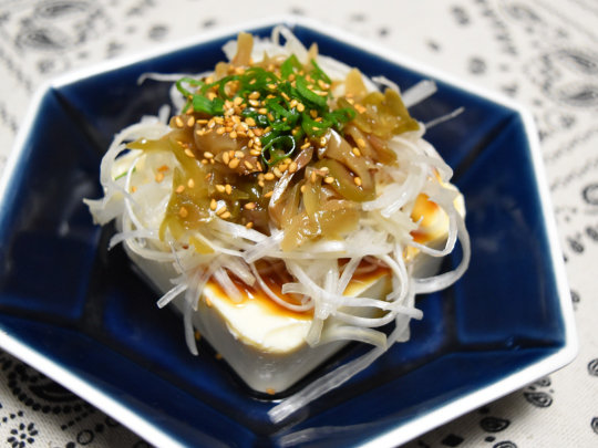 ザーサイと白髪ねぎの冷ややっこ これ一つでお酒がぐびぐび飲めるおつまみ Super Slow Iegohan 毎日呑んでもダイエット ボディメイクおつまみ