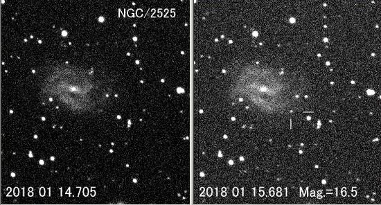 【天文】板垣さん、とも座の銀河に超新星2018gv発見　通算132個目