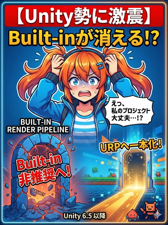 Unity勢に激震！長年の定番『Built-in』がついに非推奨へ。2026年からの開発はどう変わる？