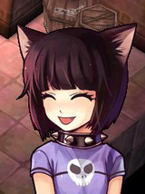 ネコを持つ少女