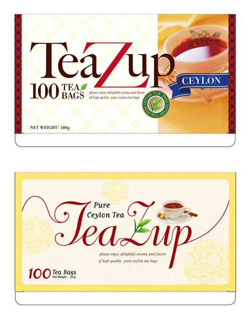 紅茶ティーバッグの箱デザイン