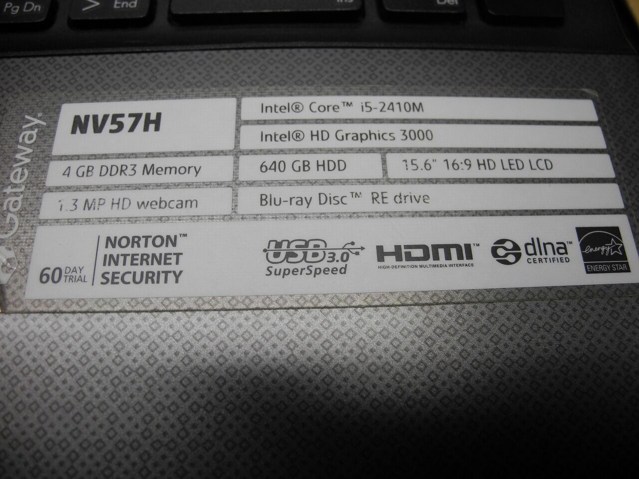 Gateway ノートパソコン NV57H 改造作業 : 湘南のパソコン修理