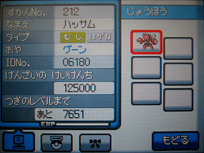 グーンのハッサム 受け取ったぜ 有栖のポケモン日記 グーンのハッサム 受け取ったぜ 有栖のポケモン日記