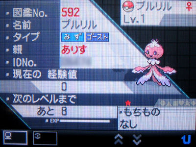 色違いプルリル タマゴが孵ってgetだぜ 有栖のポケモン日記