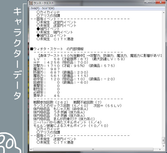 キャラクターデータ