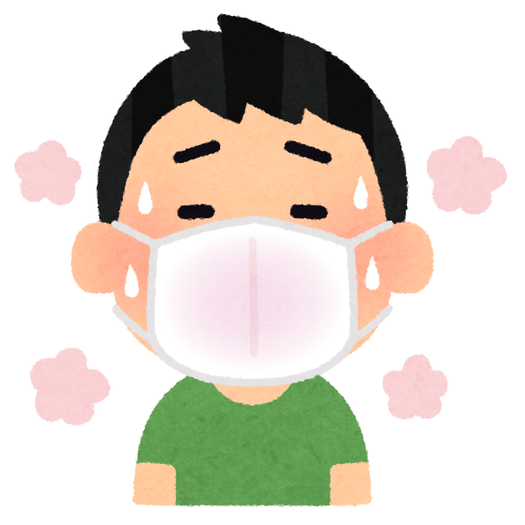 マスク着用ワイ あかん くしゃみ出る マスクを下に下げて これをやった結果wwwww