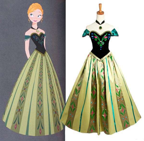 ディズニー アナと雪の女王 Frozen アナ コスプレ衣装 Anna ドレス 精緻な コスチューム 豪華版 Aline S Diary