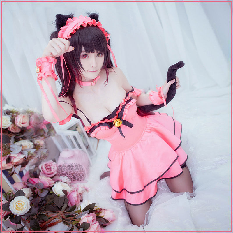 Date A Live デート ア ライブ 時崎狂三風 ネコ耳付き メイド服 品質 ナイトドレス Aline S Diary Date A Live デート ア ライブ 時崎狂三風 ネコ耳付き メイド服 品質 ナイトドレス Aline S Diary