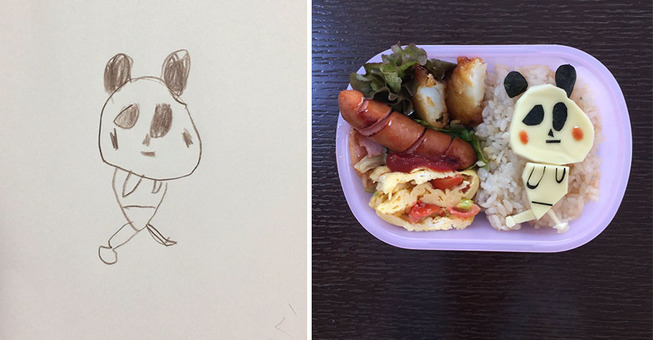 Father-turns-his-daughters-drawings-into-food-for-her