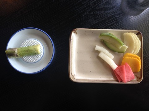 10 - Pickled veg and proper Wasabi