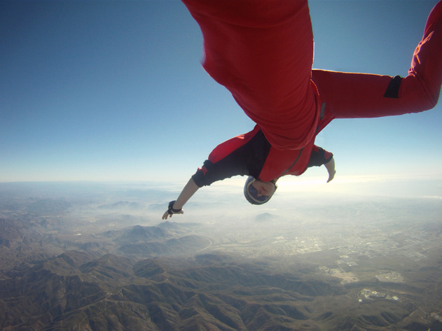 Man-Skydiving-Banzai-Style