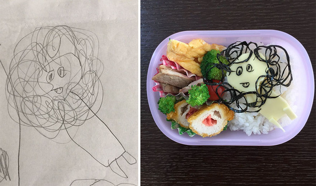 Father-turns-his-daughters-drawings-into-food-for-her