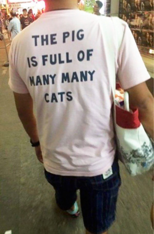 外国人「日本やアジアで発見された変な英語Tシャツを見ていこう」 : 海外の万国反応記＠海外の反応