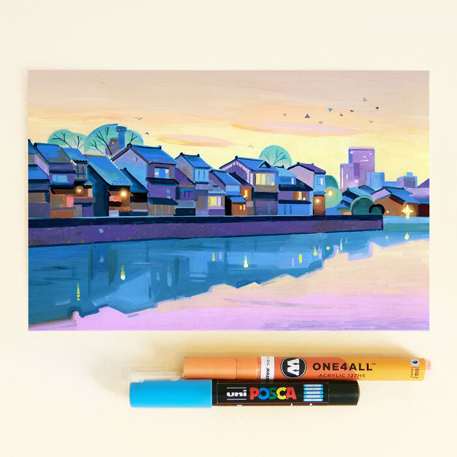 Capturing-the-Beauty-of-Japan-with-Acrylic-Markers