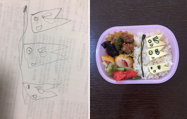 Father-turns-his-daughters-drawings-into-food-for-her