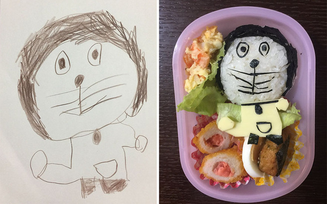 Father-turns-his-daughters-drawings-into-food-for-her