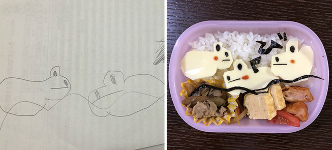 Father-turns-his-daughters-drawings-into-food-for-her