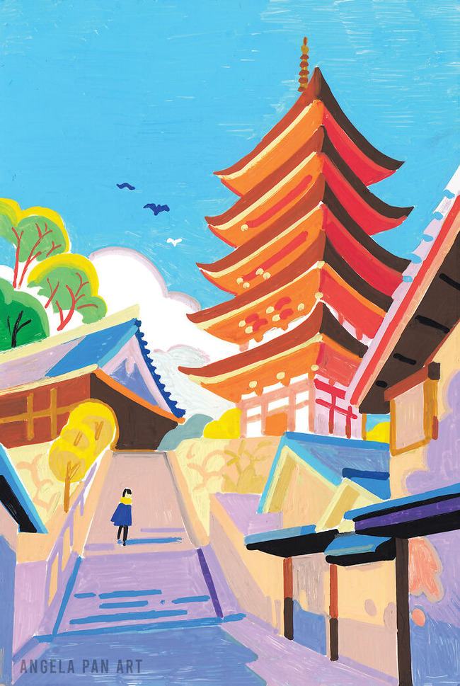 Capturing-the-Beauty-of-Japan-with-Acrylic-Markers