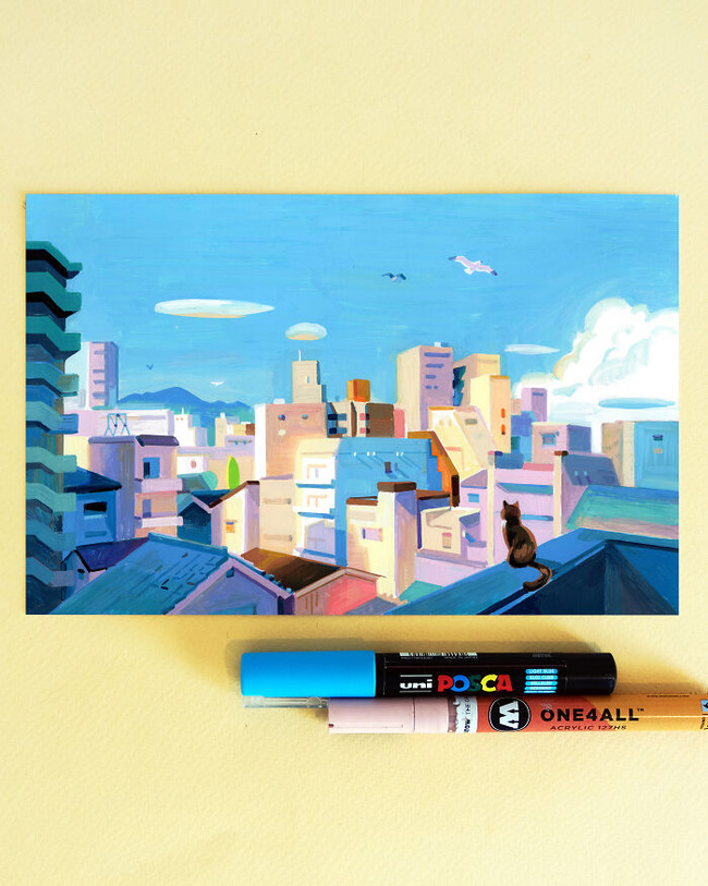 Capturing-the-Beauty-of-Japan-with-Acrylic-Markers